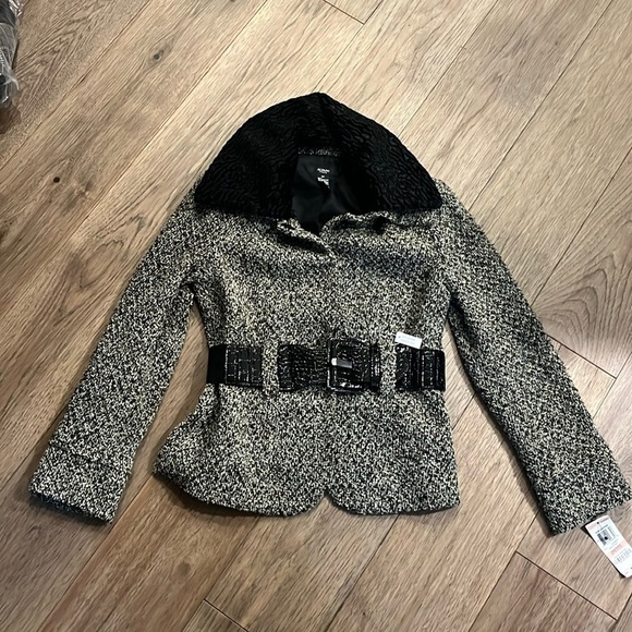 Alfani Jackets & Blazers - NWT ALFANI tweed blazer jacket with belt, size 2P
